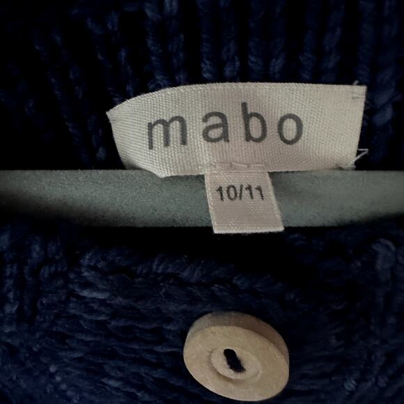 Mabo Clothier crosshatch yoke cardigan sweater 10/11 - Picture 3 of 3
